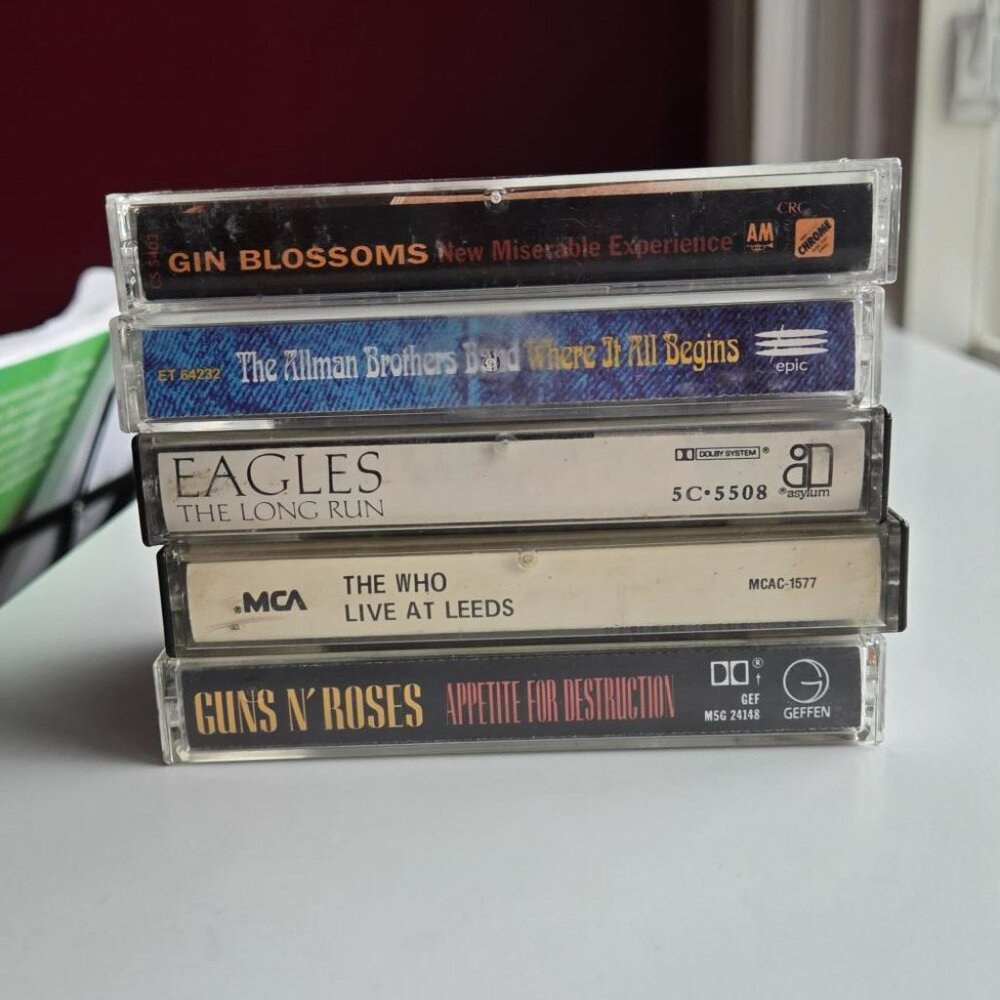 Vintage rock cassettes